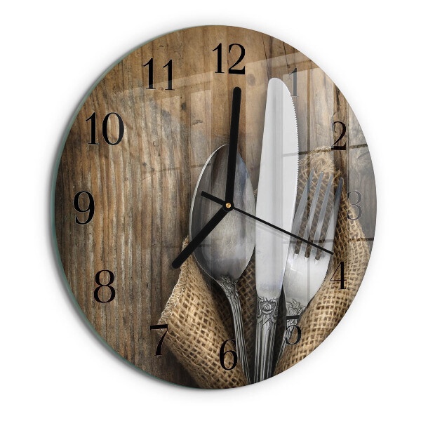 Wanduhr rund Besteck