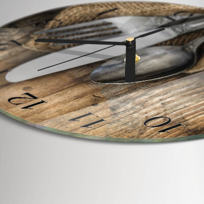 Wanduhr rund Besteck