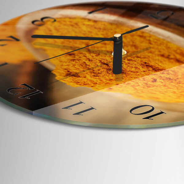 Wanduhr rund Kurkuma