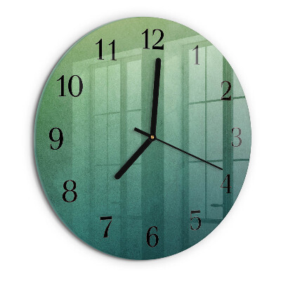 Wanduhr rund Grüner Farbverlauf