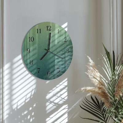 Wanduhr rund Grüner Farbverlauf