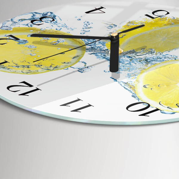 Wanduhr rund Zitronen