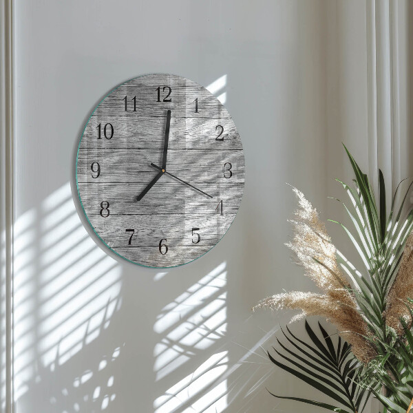Wanduhr rund Graues Holz