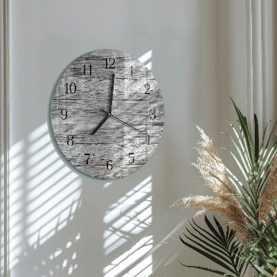 Wanduhr rund Graues Holz