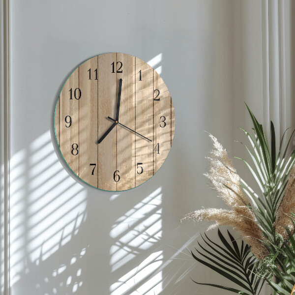 Wanduhr rund Holz