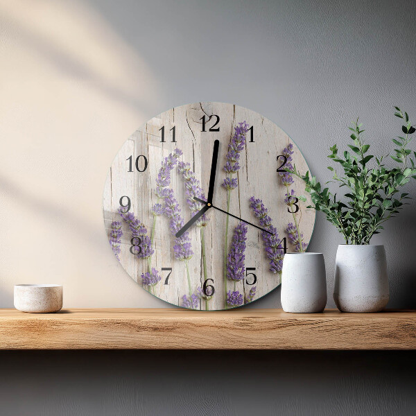 Wanduhr rund Lavendel