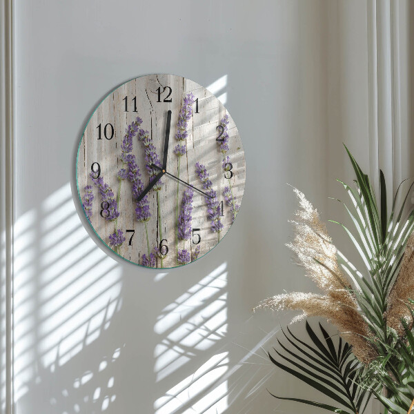 Wanduhr rund Lavendel