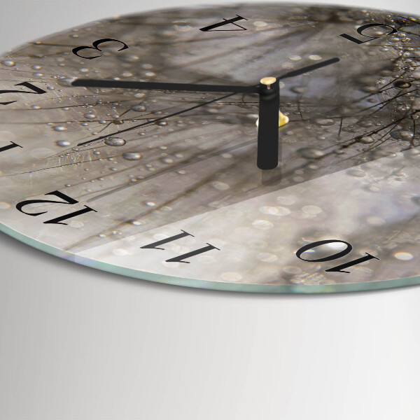 Wanduhr rund Tautropfen
