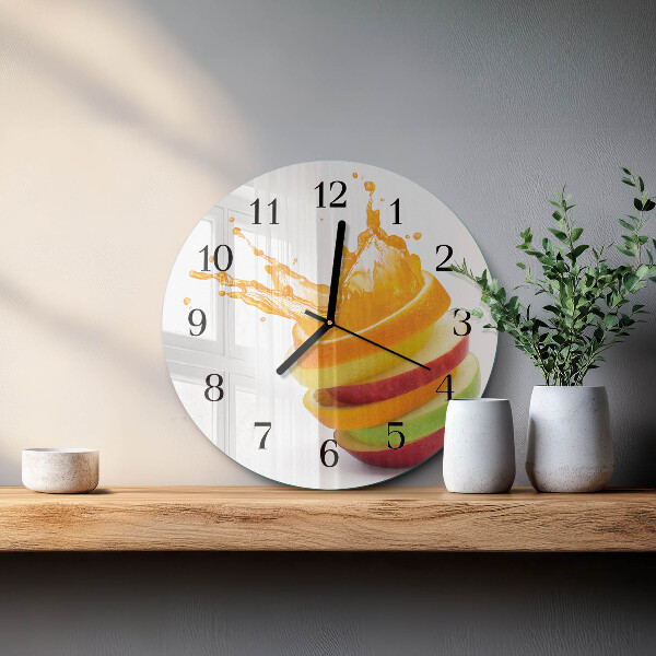 Wanduhr rund Obst