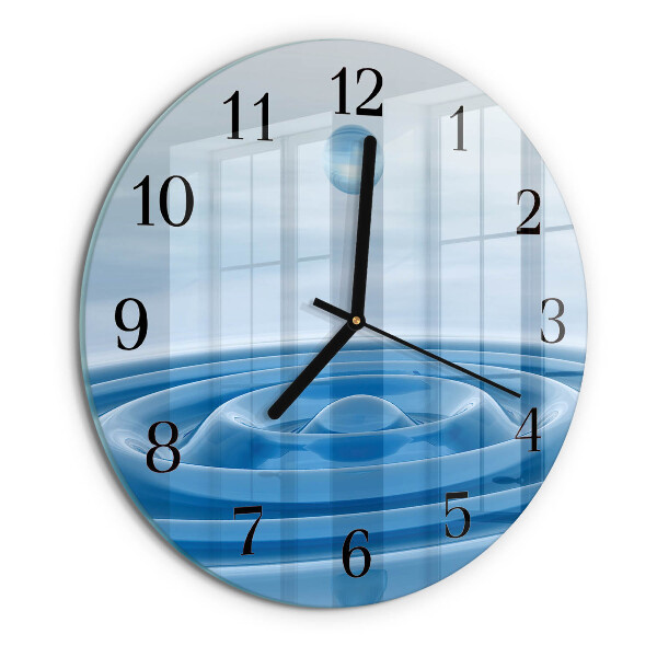 Wanduhr rund Wasser