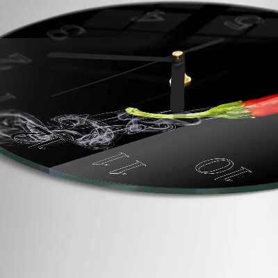 Wanduhr rund Chili-Pfeffer