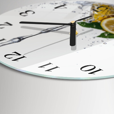 Wanduhr rund Zitronen