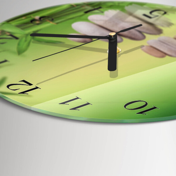Wanduhr rund Zen-Steine