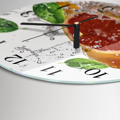 Wanduhr rund Grapefruit