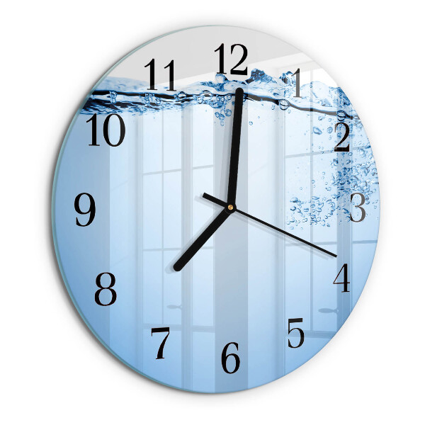 Wanduhr rund Wasser