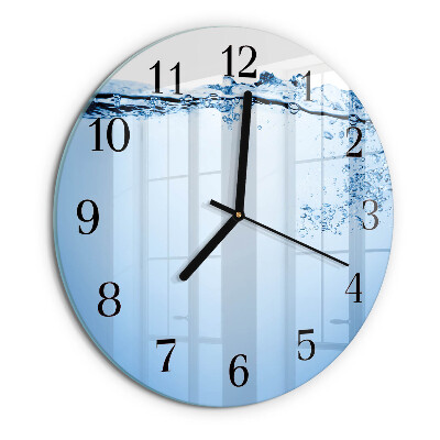 Wanduhr rund Wasser