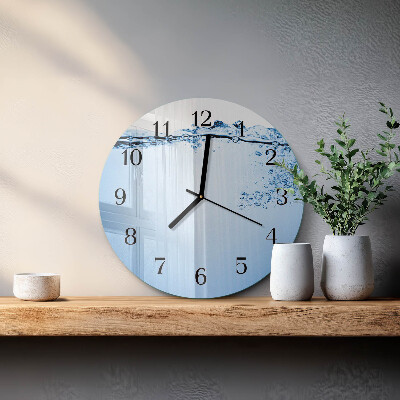 Wanduhr rund Wasser