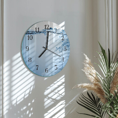 Wanduhr rund Wasser