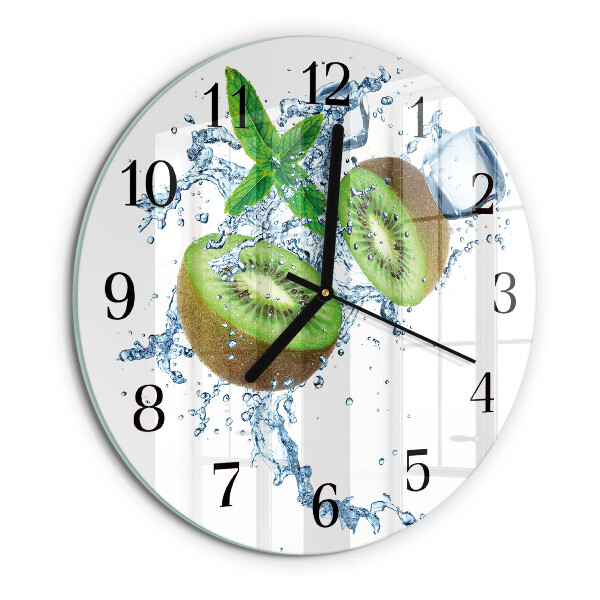 Wanduhr rund Ziegelmauer