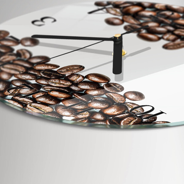 Wanduhr rund Kaffeebohnen