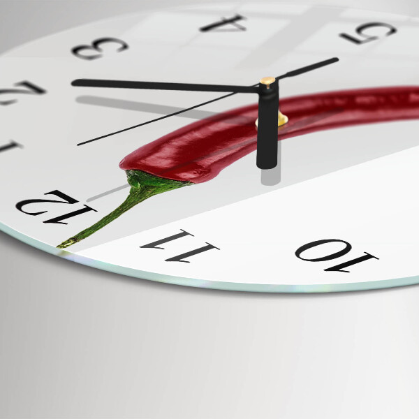 Wanduhr rund Chili-Pfeffer