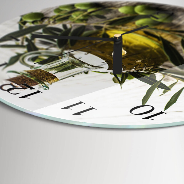 Wanduhr rund Olivenöl