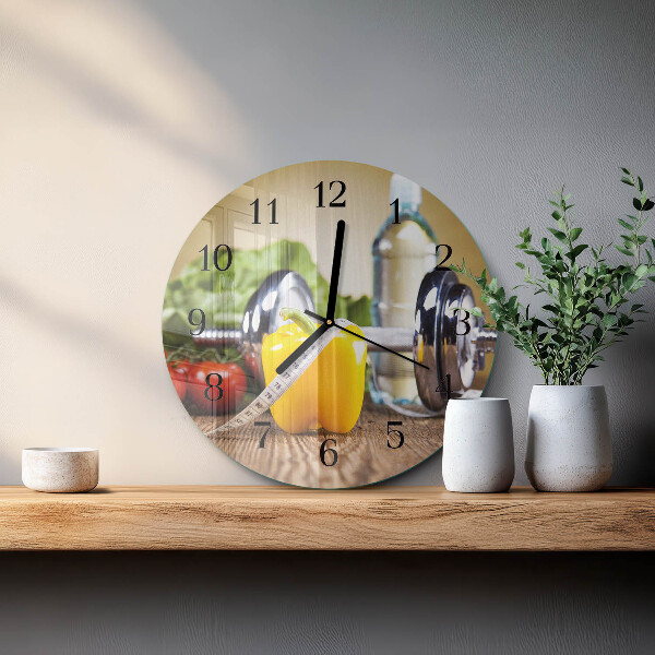 Wanduhr rund Pfeffer