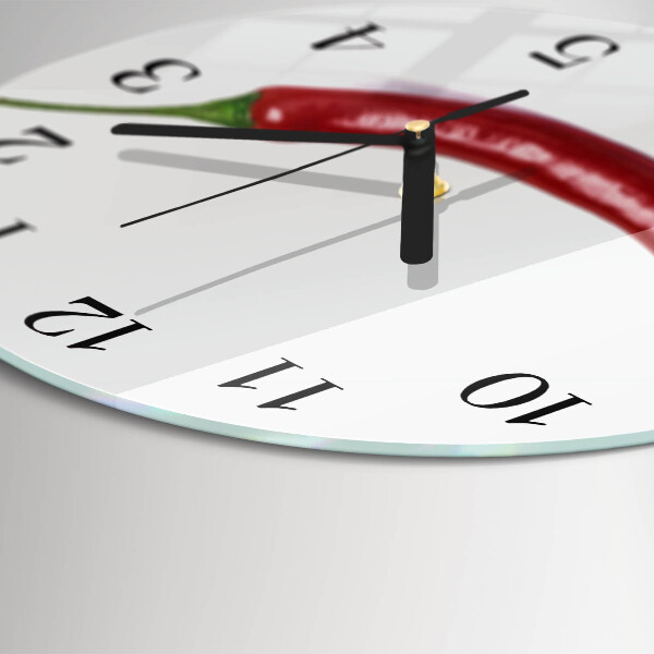 Wanduhr rund Chili-Pfeffer