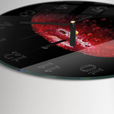 Wanduhr rund Apfel