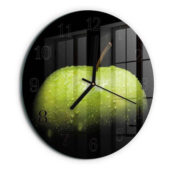 Wanduhr rund Apfel