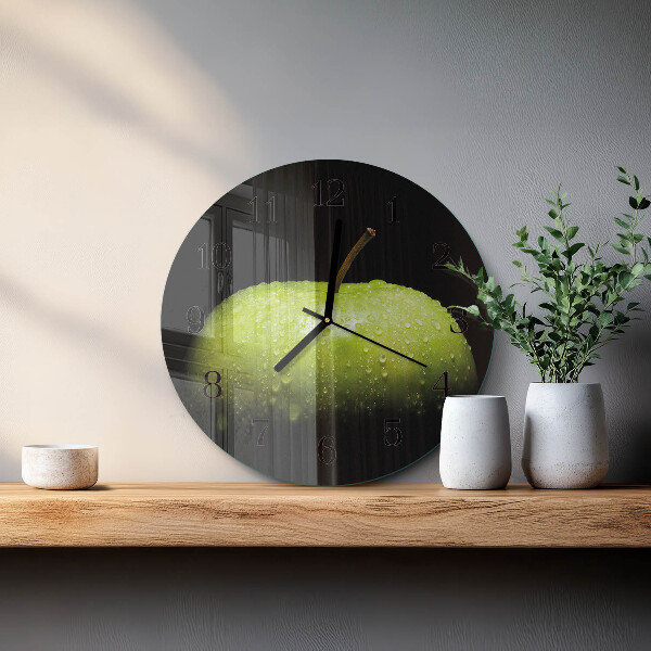 Wanduhr rund Apfel