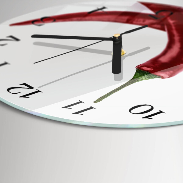 Wanduhr rund Chilischoten