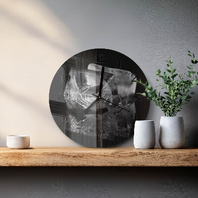 Wanduhr rund Eiswürfel