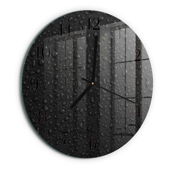 Wanduhr rund Wassertropfen