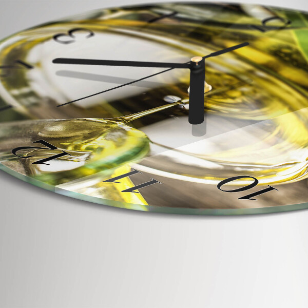 Wanduhr rund Olivenöl
