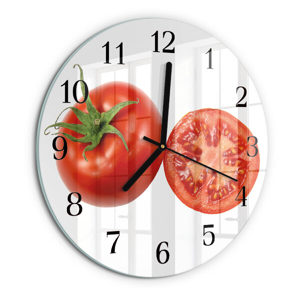 Wanduhr rund Tomaten