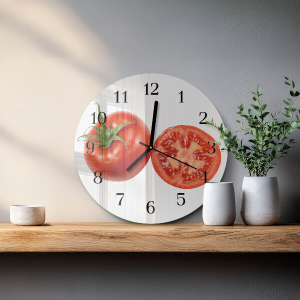 Wanduhr rund Tomaten