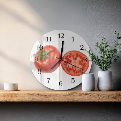 Wanduhr rund Tomaten