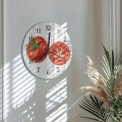 Wanduhr rund Tomaten