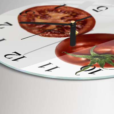 Wanduhr rund Tomaten