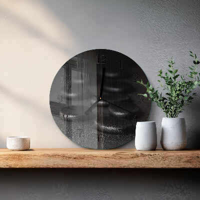 Wanduhr rund Zen-Steine