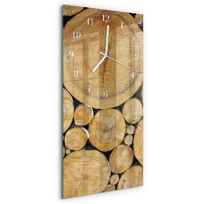 Vertikale Uhr Holz
