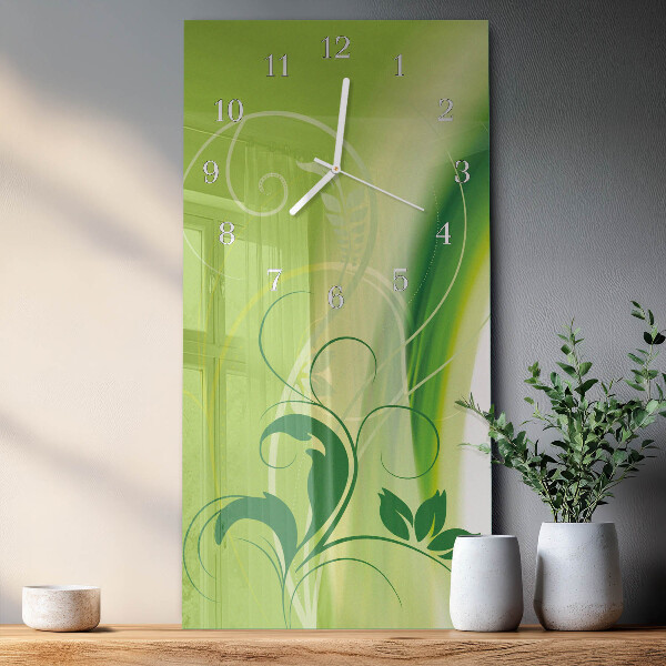 Vertikale Uhr Blumenmuster