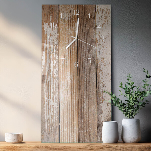 Vertikale Uhr Holz