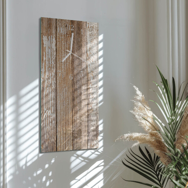 Vertikale Uhr Holz