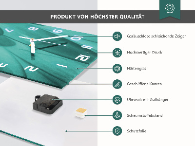 Vertikale Uhr Graphit