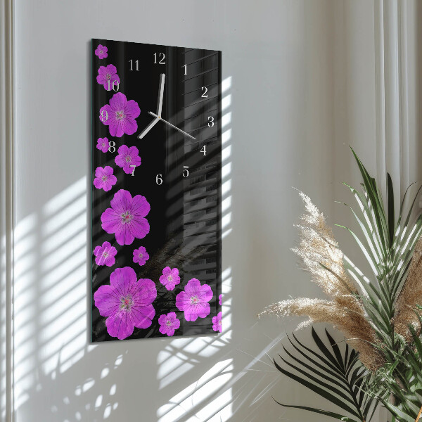 Vertikale Uhr Blumen