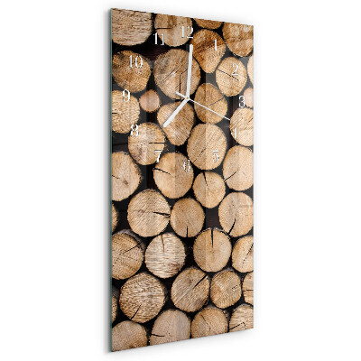 Vertikale Uhr Holzbalken