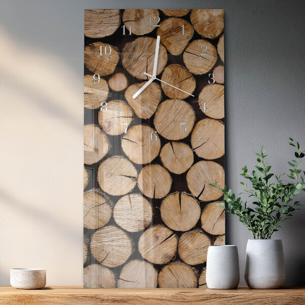 Vertikale Uhr Holzbalken