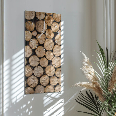 Vertikale Uhr Holzbalken